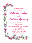 Floral Drape - Purple Marriage Announcement