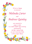 Floral Drape - Yellow Marriage Announcement