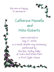 Purple Glories Marriage Announcement