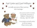 Wedding Teddies Marriage Announcement